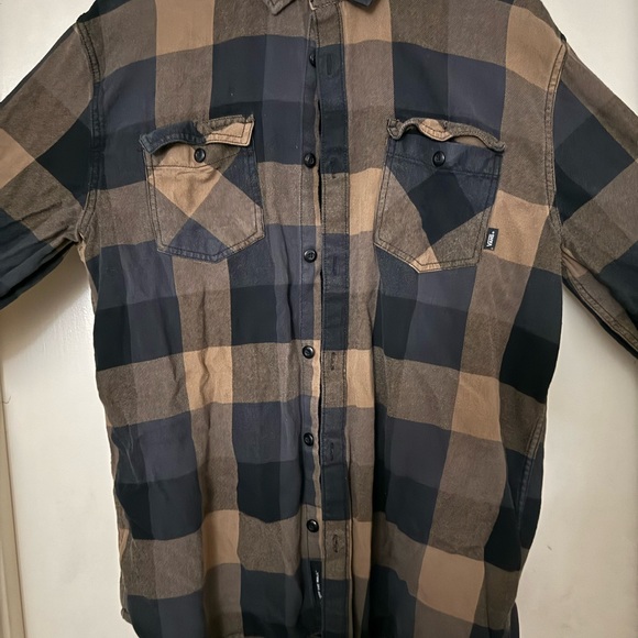 Vans Black and Tan Plaid Shirt - Picture 1 of 5